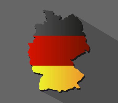 Duitsland kaart met vlag