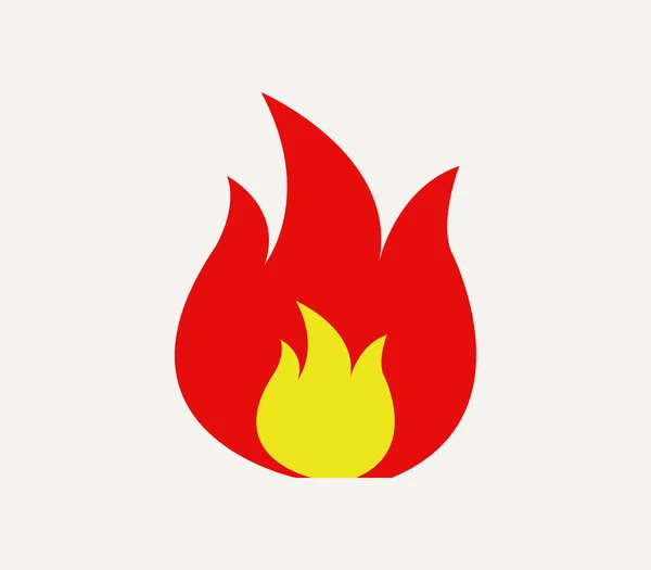 Icono Fuego Sobre Fondo Blanco — Vector de stock