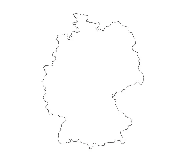 Beyaz Zemin Üzerine Almanya Haritası — Stok Vektör