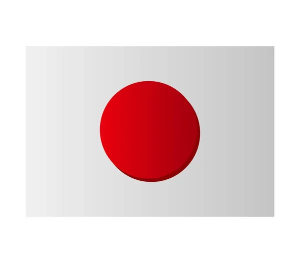 Bandera Japón Sobre Fondo Blanco — Archivo Imágenes Vectoriales