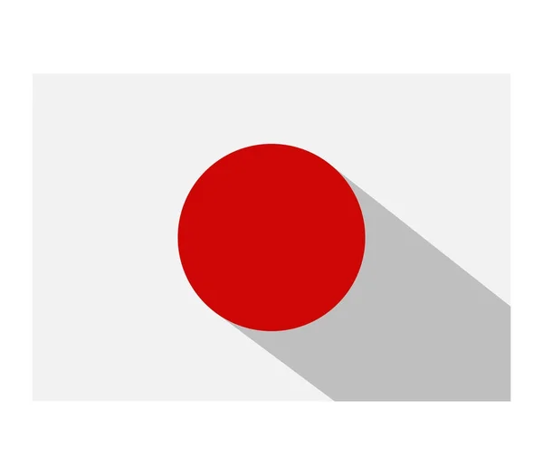 Bandera Japón Sobre Fondo Blanco — Archivo Imágenes Vectoriales