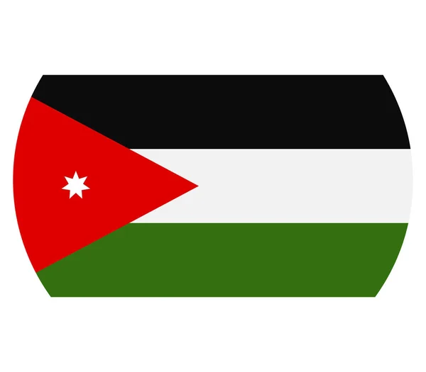 Jordanië Vlag Witte Achtergrond — Stockvector