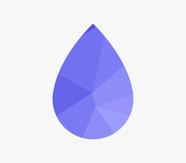 Beyaz arkaplanda su damlası simgesi