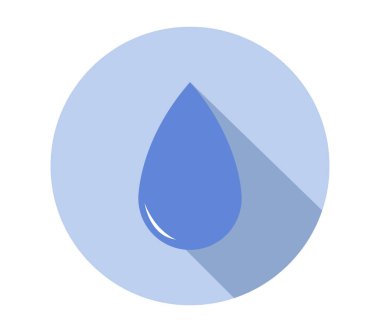 Beyaz arkaplanda su damlası simgesi