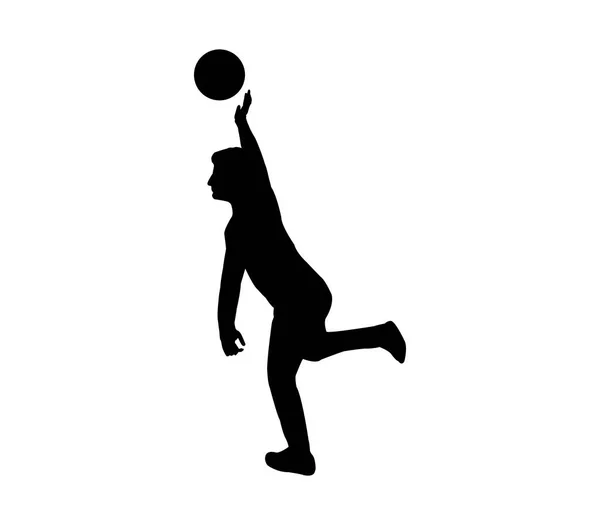 Joueur Volley Ball Sur Fond Blanc — Image vectorielle