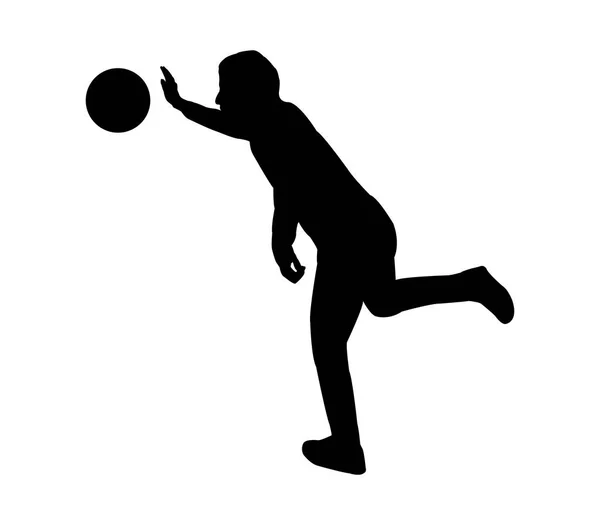 Giocatore Pallavolo Sfondo Bianco — Vettoriale Stock