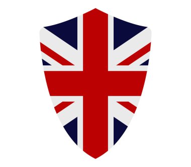 İngiltere bayrak simgesi beyaz arka plan üzerinde