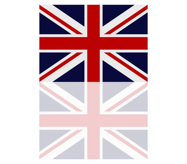 Groot Brittannië Vlag Witte Achtergrond — Stockvector