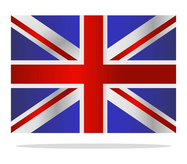 Groot Brittannië Vlag Witte Achtergrond — Stockvector