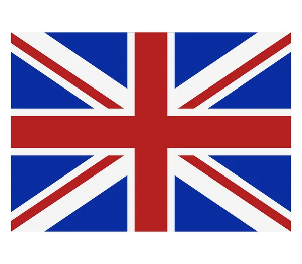 白色背景下的英国国旗 — 图库矢量图片
