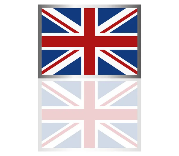 England Flagga Vit Bakgrund — Stock vektor