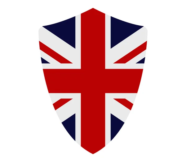 Ícone Bandeira Grã Bretanha Fundo Branco — Vetor de Stock