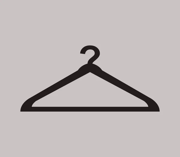 Colgador Icono Vestido Sobre Fondo Blanco — Vector de stock