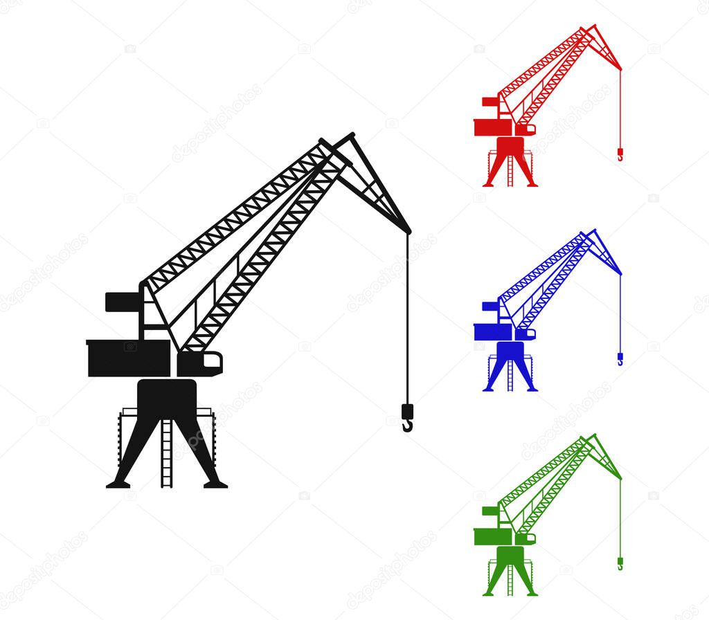 crane icon on white background