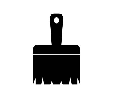 beyaz arkaplanda boya fırçası simgesi