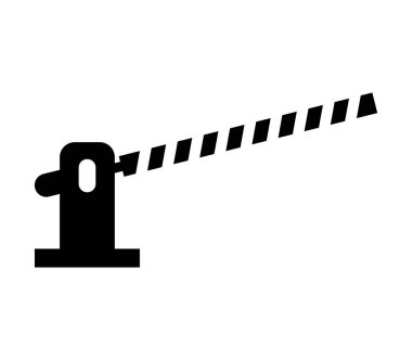 beyaz zemin üzerine barikat simgesi