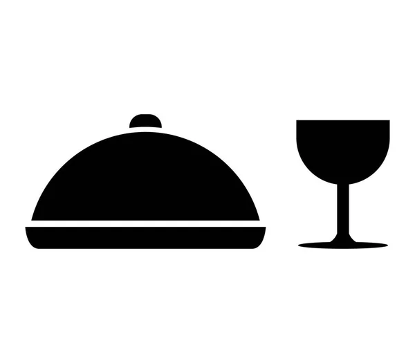 Icono Comida Sobre Fondo Blanco — Vector de stock