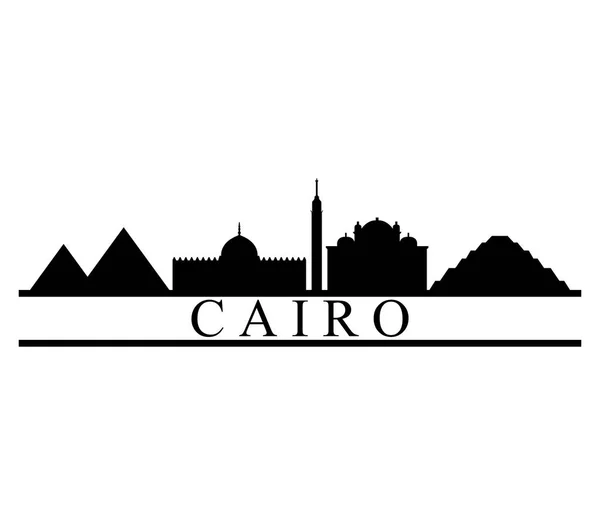 Beyaz Zemin Üzerine Kahire Manzarası — Stok Vektör