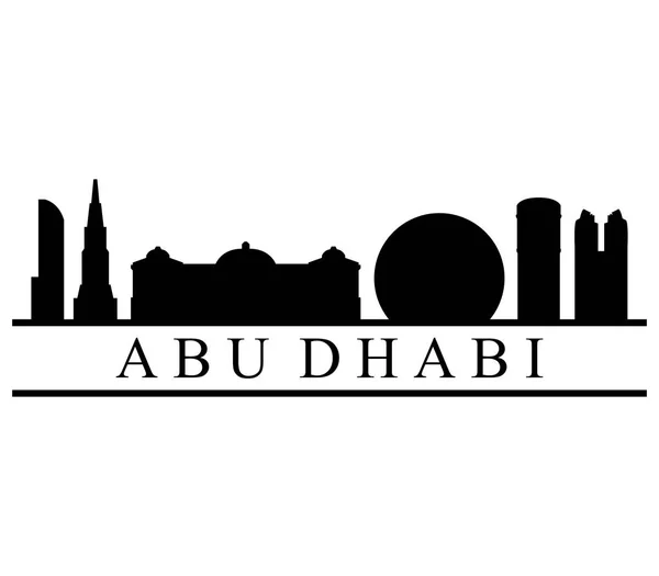 Abu Dhabi Skyline Sobre Fondo Blanco — Vector de stock