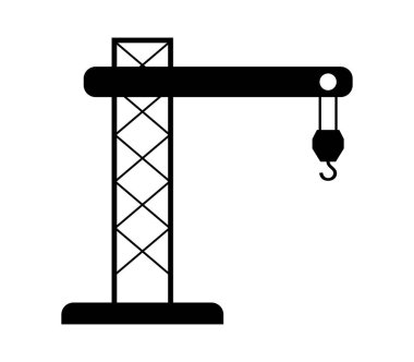 Vinç simgesi beyaz arka plan üzerinde