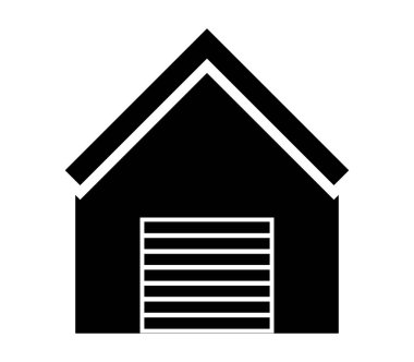 Beyaz arkaplanda garaj simgesi