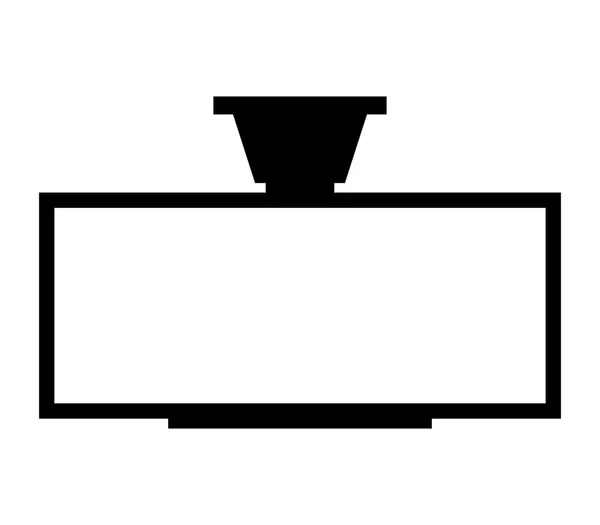 Іконка Автомобільного Дзеркала Білому Тлі — стоковий вектор
