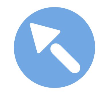 Beyaz arkaplanda ok simgesi