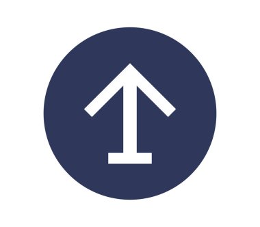 Beyaz arkaplanda ok simgesi