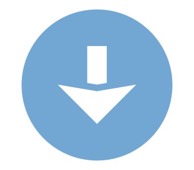 Beyaz arkaplanda ok simgesi