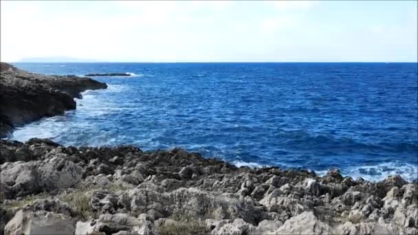 Море Открытом Воздухе Течение Дня — стоковое видео