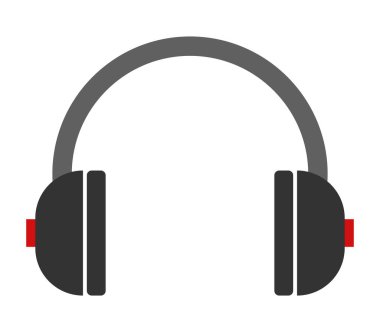 Beyaz arkaplanda kulaklık simgesi