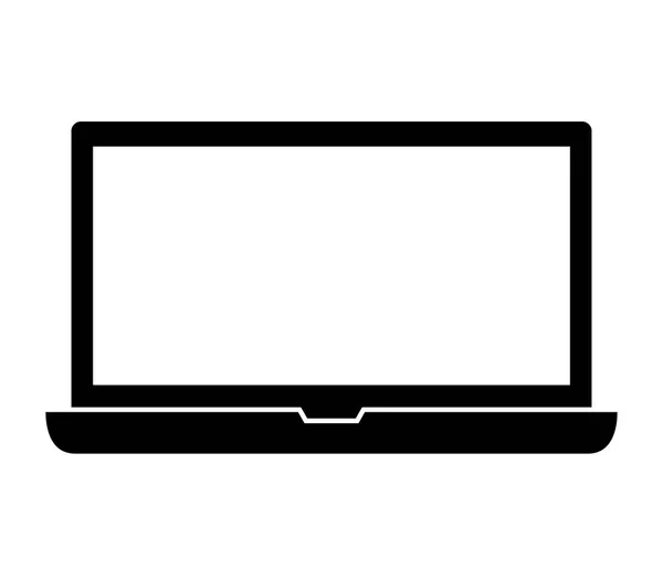 Pictogram Van Laptop Witte Achtergrond — Stockvector