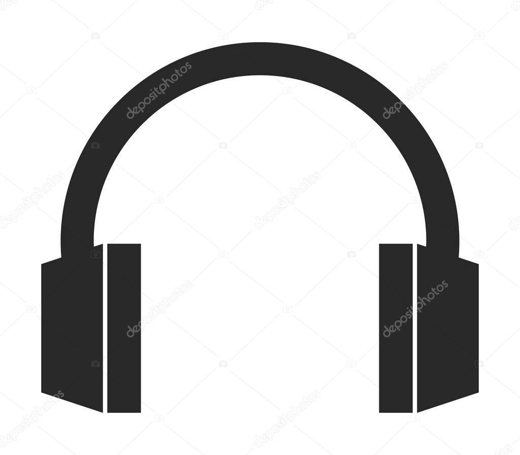 Headphones icon on white background