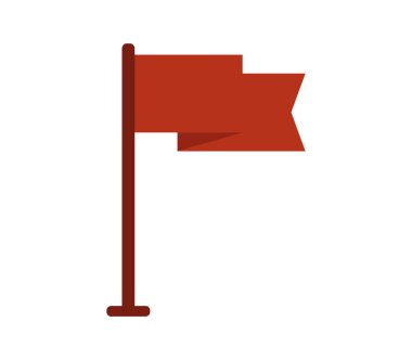 Beyaz arkaplanda bayrak simgesi