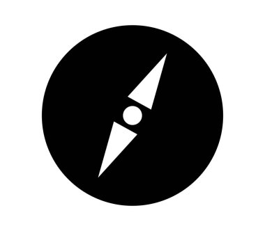 beyaz arkaplanda pusula simgesi