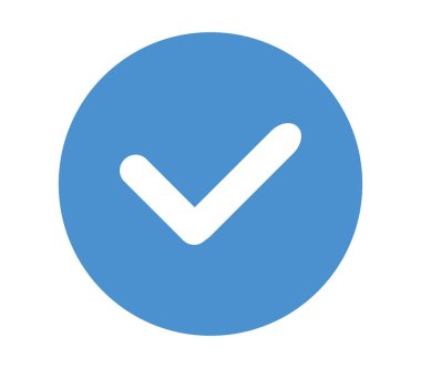 Beyaz arka plan üzerinde onay simgesi