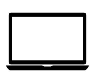 Beyaz arkaplanda bilgisayar simgesi