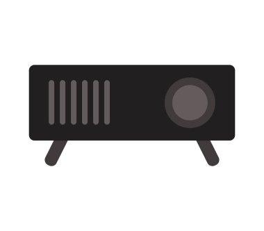 projektör simgesi beyaz arka plan üzerinde