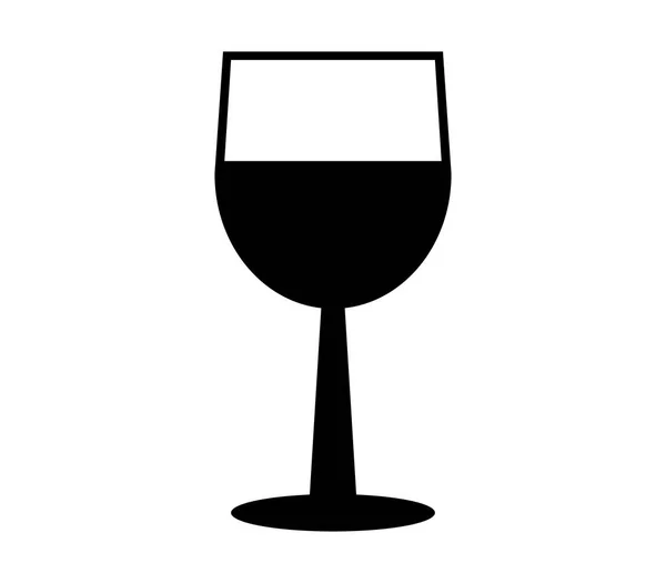 Wine Glass Icon White Background — Stock Vector