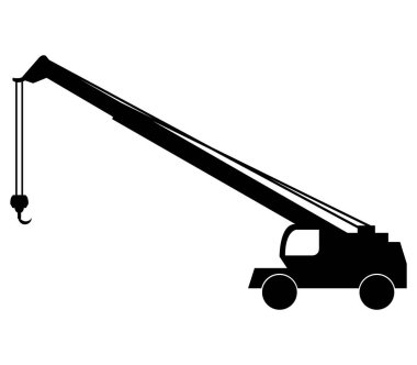 Vinç simgesi beyaz arka plan üzerinde