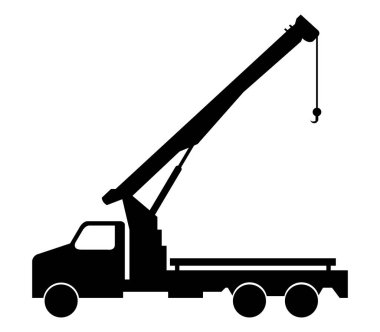 Vinç simgesi beyaz arka plan üzerinde