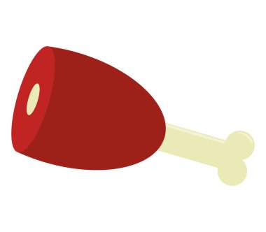 beyaz arkaplanda jambon simgesi