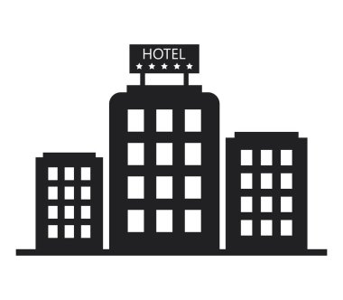 Hotel Icon beyaz arka plan üzerinde