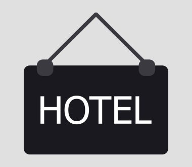 Hotel Icon beyaz arka plan üzerinde