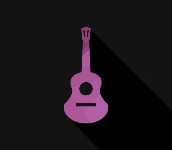 Gitarrensymbol Auf Weißem Hintergrund — Stockvektor