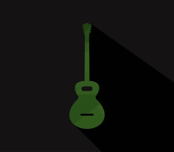 Gitarr Ikon Vit Bakgrund — Stock vektor