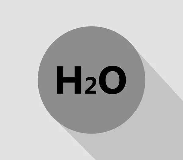 H2O Ikonen Vit Bakgrund — Stock vektor