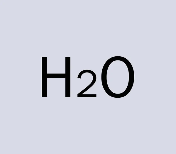 H2O Pictogram Witte Achtergrond — Stockvector