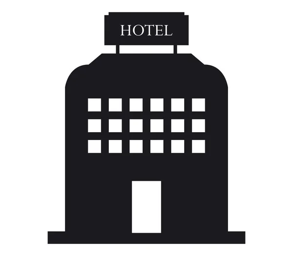 Hotel Pictogram Witte Achtergrond — Stockvector