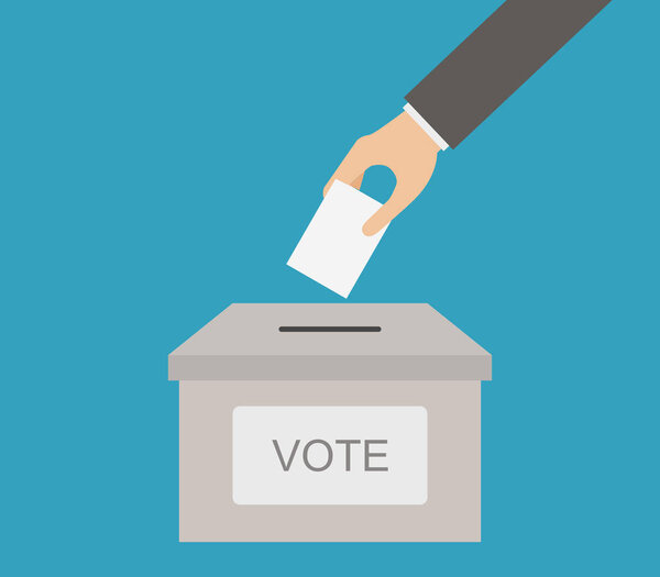 голосование на белом фоне
